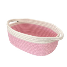 棉绳收纳篮客厅遥控器钥匙收纳筐水果桌面收纳筐小饰品置物篮