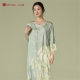 [Antibacterial Mite Removal] Pullover Chinese Nightgown Women's Summer Middle Sleeve High-end Sense Home Mother Home Clothes Pajamas Live