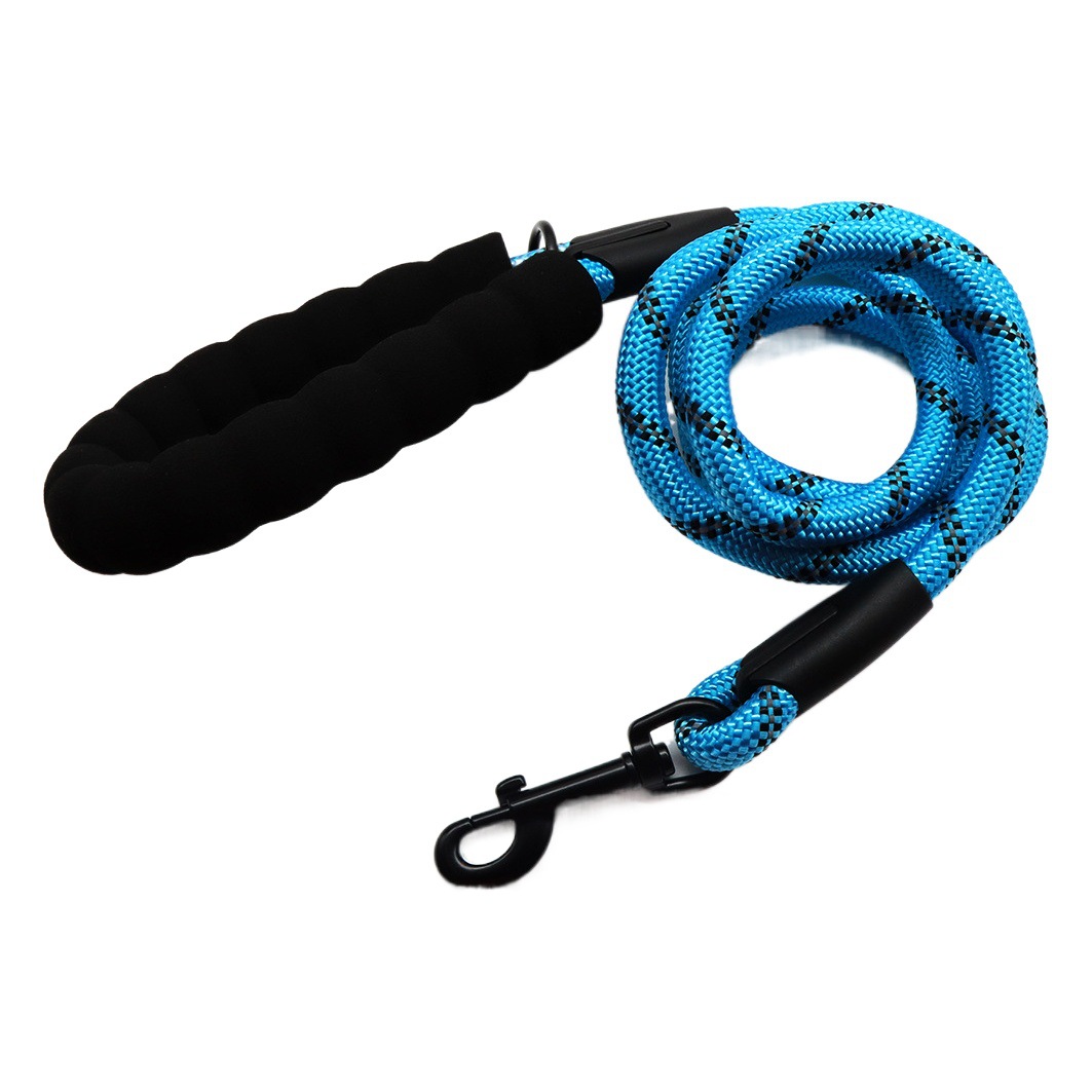 Deyuan fábrica al por mayor Amazon perro mascota cuerda reflectante espuma mango buffer perro caminando cuerda de tracción cuerda redonda