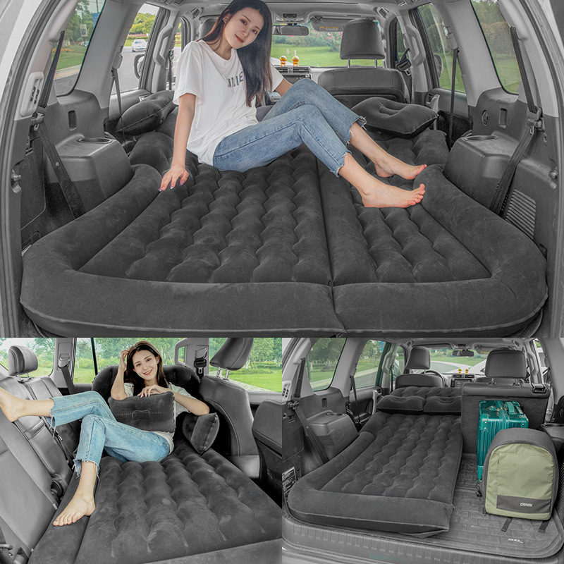 車のインフレータブルベッドsuv自動車通用折りたたみ厚い植毛後列専用横になることができます。|undefined