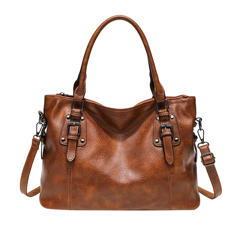Vintage Women's Shoulder Bag Versatile Underarm Handbag Simple_voghion.com