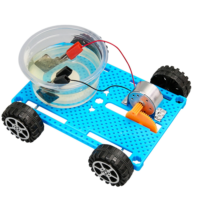 Coche de agua salada tecnología de ensamblaje de bricolaje pequeña producción ciencia de la escuela primaria paquete de material de experimento juguete steam maker