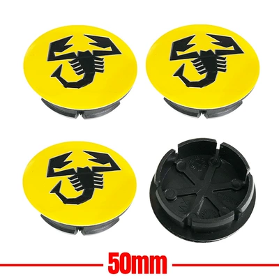 Car logo 500 Marea Multipl Zhiyue - yellow-background-with-black-scorpions-50mm-set