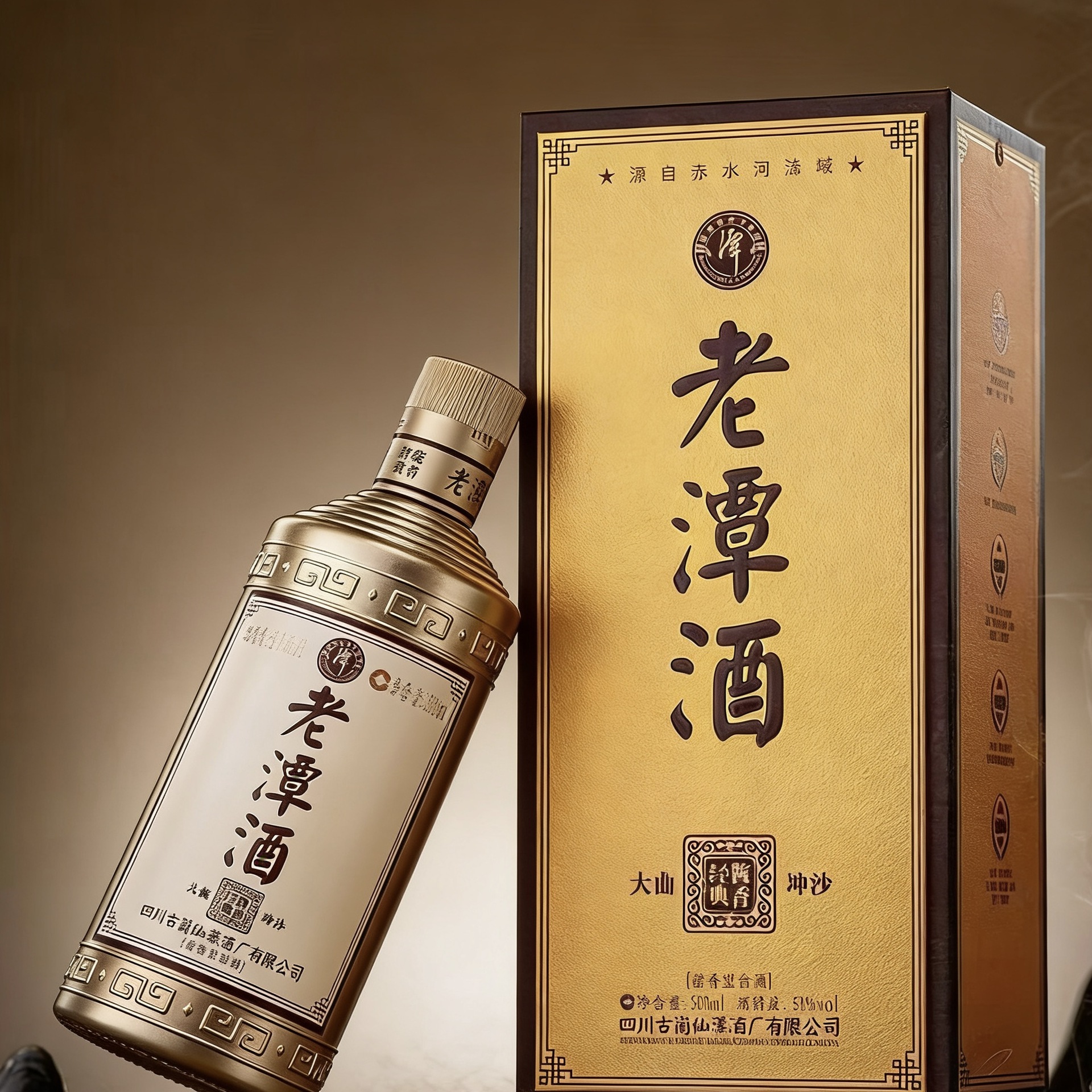 老潭酒金标酱香经典53度酱香型白酒500ml自饮聚会送礼可用