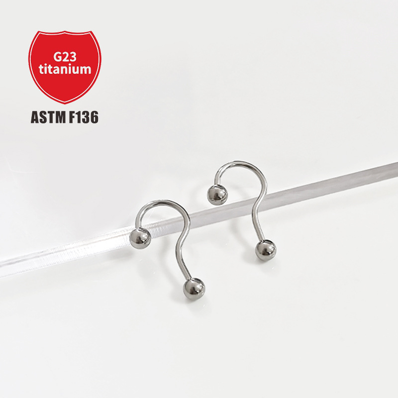 Pointed titanium steel lip stud product view