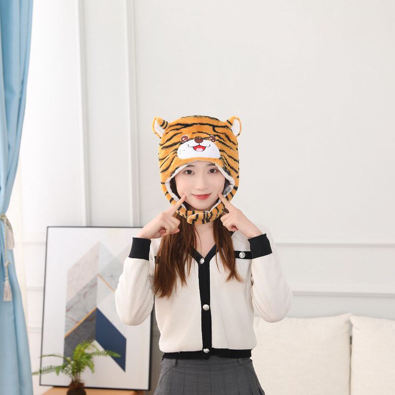 Wholesale cute tiger headgear hat plush headgear photo props photo props cartoon headgear