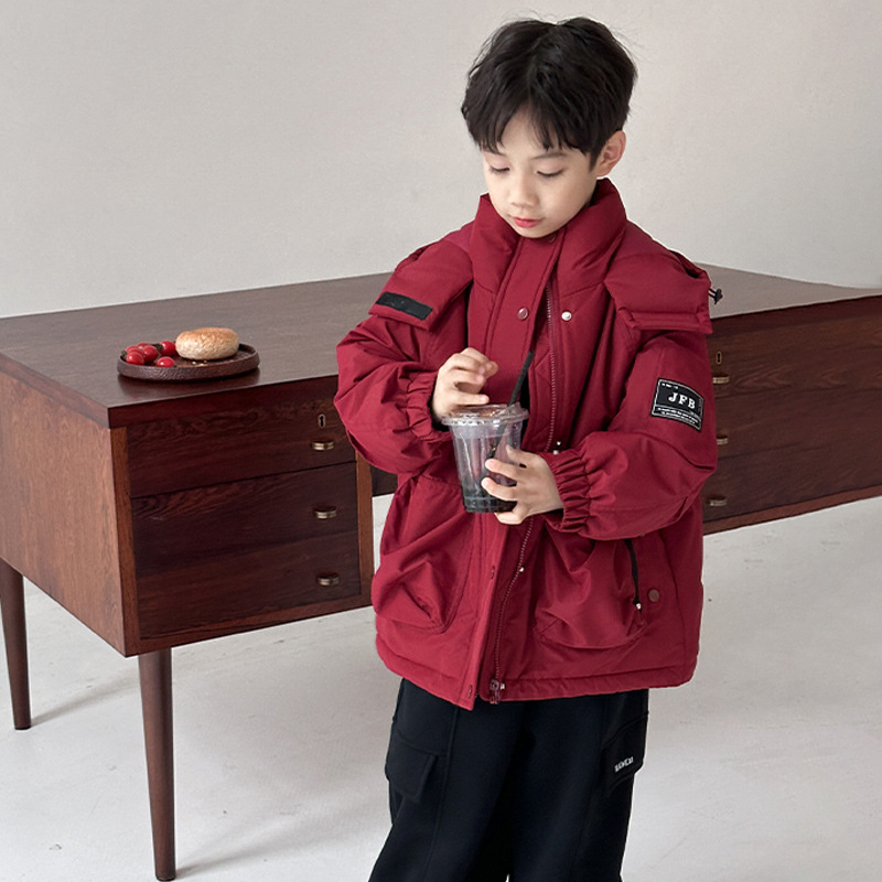 McCarthy ropa infantil chaqueta de pluma para niños invierno 2025 nuevo niño otoño invierno grueso chaqueta de invierno con capuzas cálidas