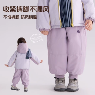 大小卷26冬季棉裤一条过冬男女童裤子宝宝保暖防风束脚裤加绒加厚