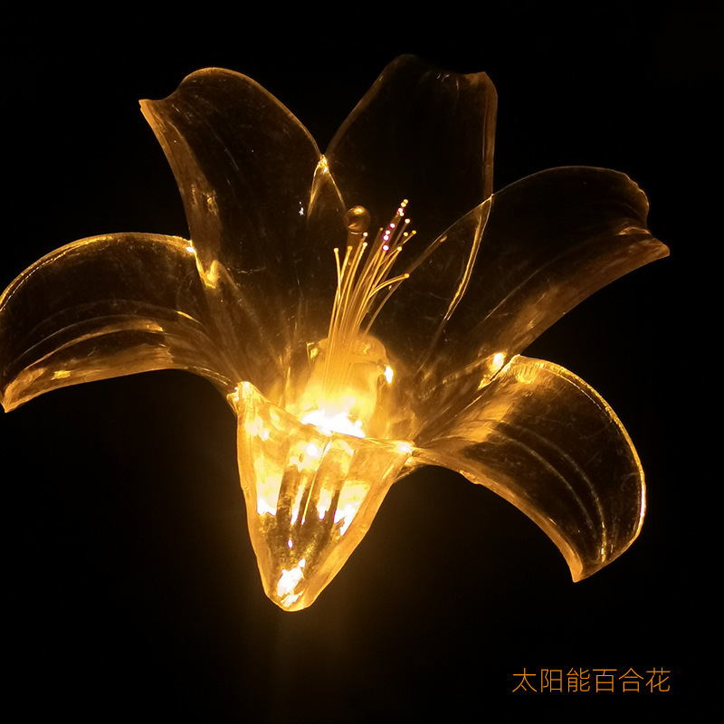 High-Quality Led Lily Ground Lamp, Foldable Villa Decorative Light, Solar-Powered Lawn Lamp, Garden Lamp, Sensor Type