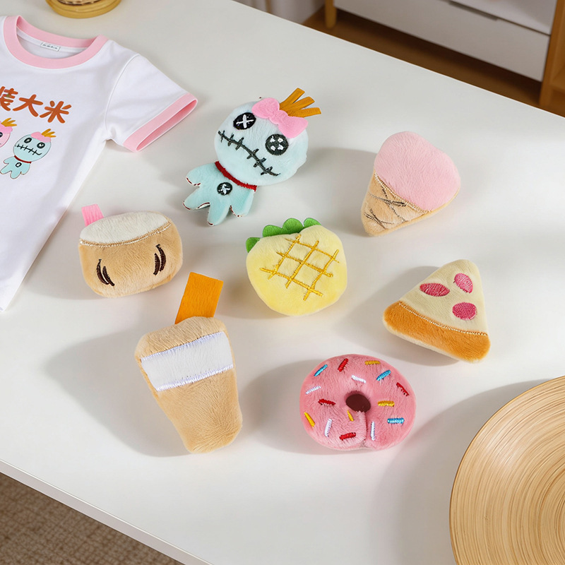 fresh diy plush brooch pendant pineapple donut cream accessories shoes bag accessories doll batch hair accessories