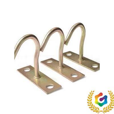 の抓钩风扇吊钩吊灯挂钩U型钩圆U圆钩加大加厚固定钩镀彩方勾风扇