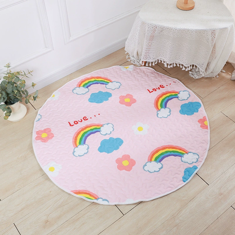 Мультфильм круглые коврики Симпатичные коврики для спальни коврик для раннего образования толстый анти-падение коврик для детской комнаты ковер домашний шатер коврик