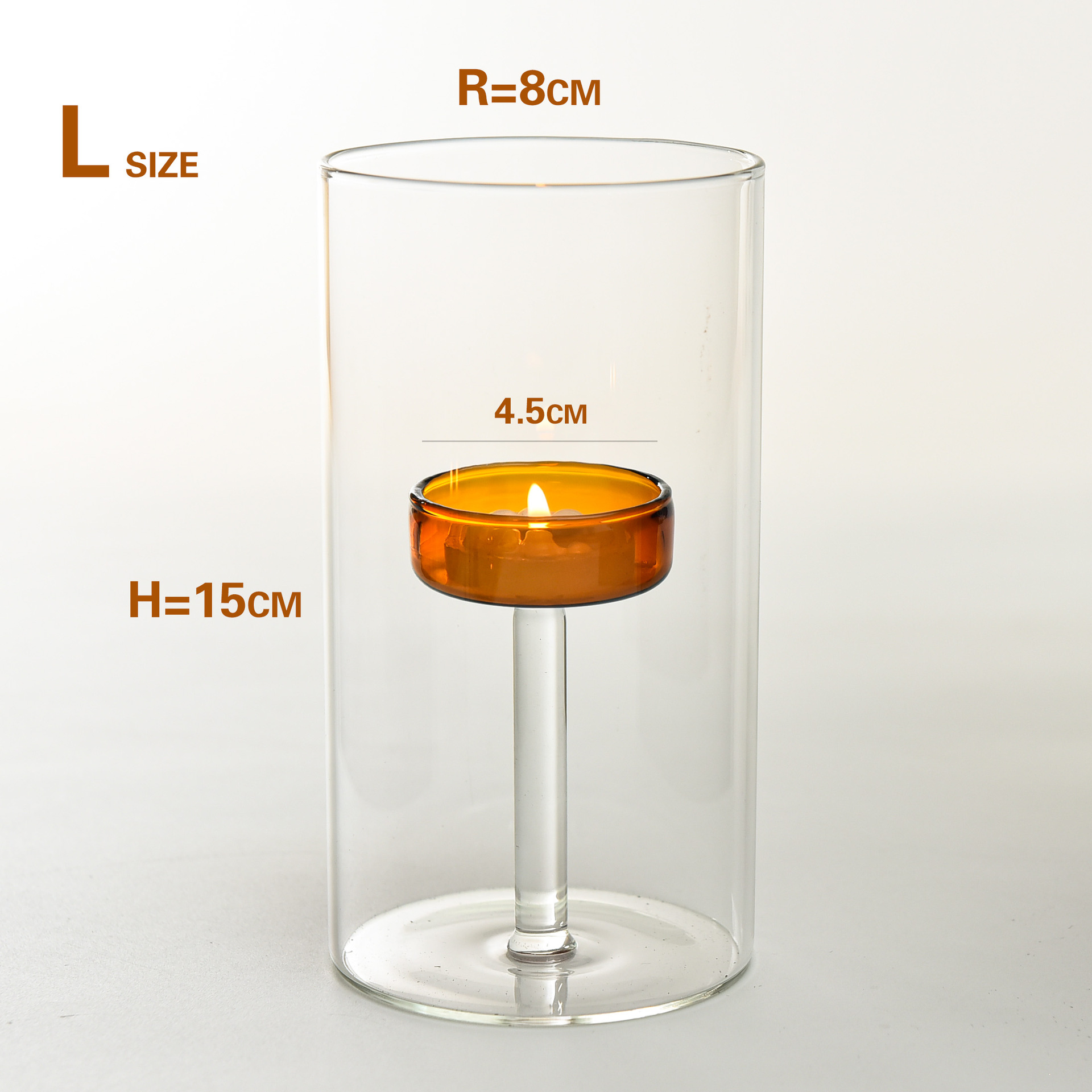 De estilo europeo cilindro de cristal huracán candelabro lámpara de aceite a prueba de viento titular de la vela decoración del hogar creativo con velas cena regalo