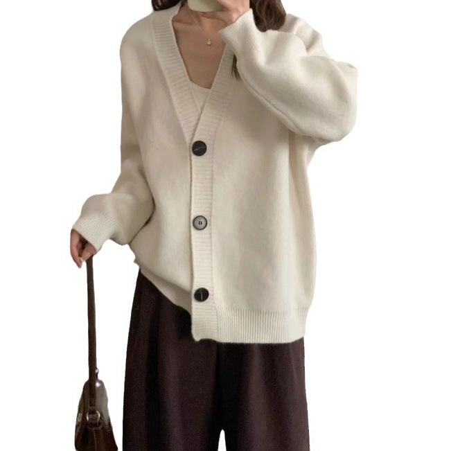 24 invierno Puyuan suéter khaki chaqueta mujer engrosado 2024 otoño invierno nuevo estilo coreano image 6