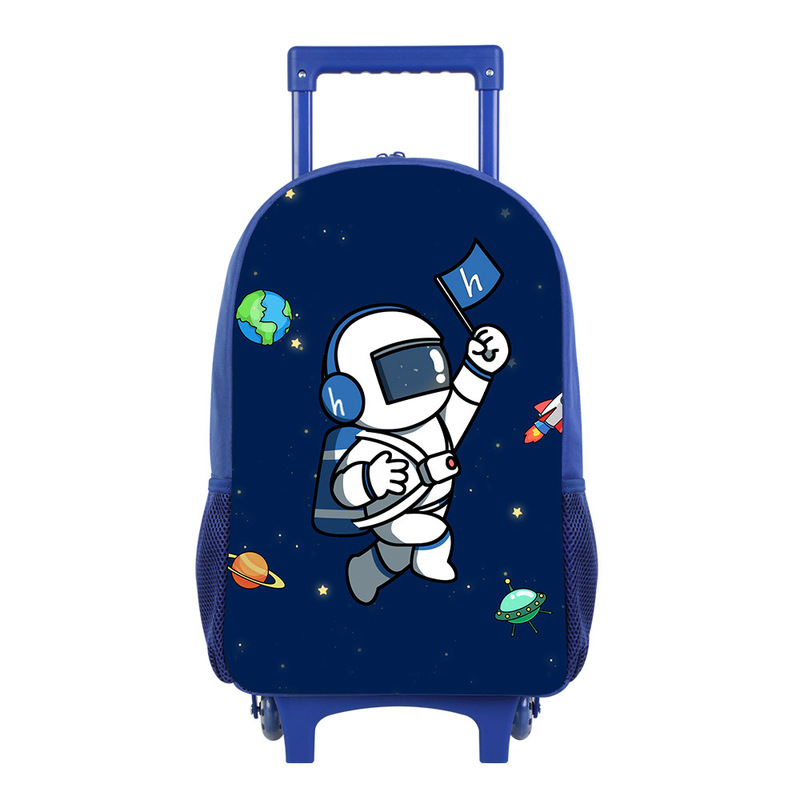 Pilot thermal transfer trolley bag personalized creative DIY student trolley bag blue backpack small batch
