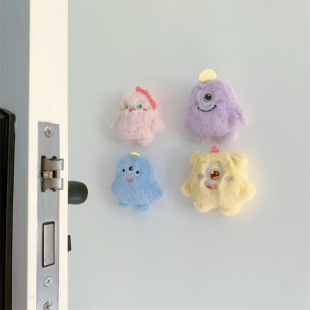 INS Cartoon Monster Door Rear Anti-collision Sticker Cute Door Handle Anti-collision Wall Sticker Children's Room Decorative Cushioning Door Stop