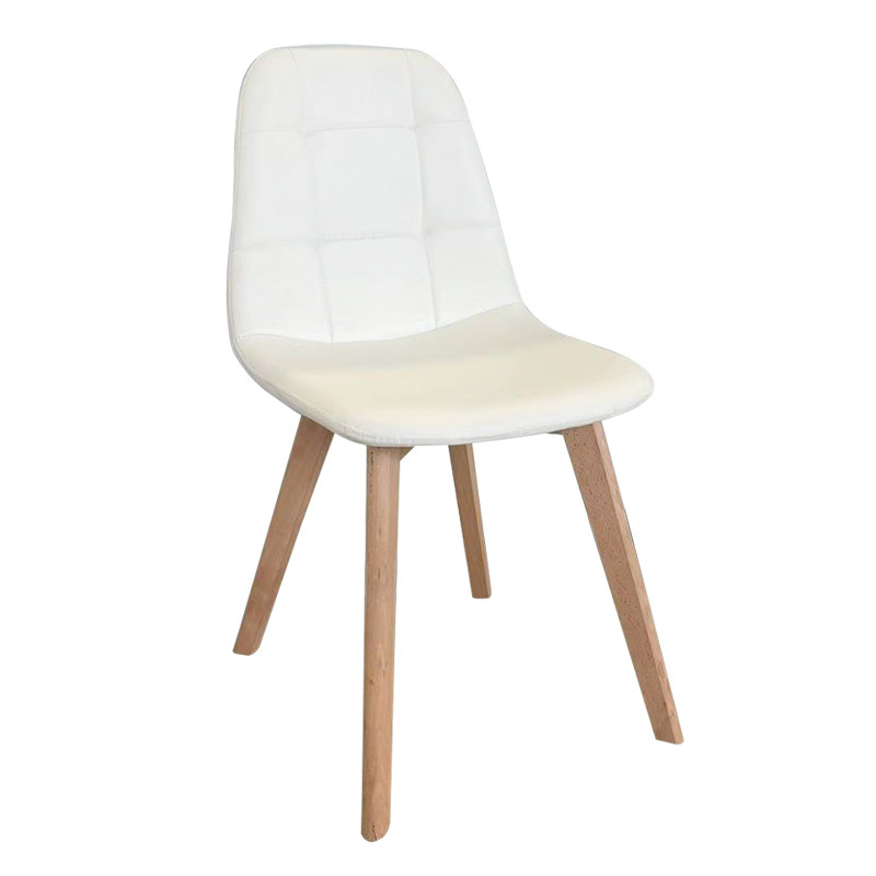 Silla de comedor tapizada minimalista moderna con respaldo, silla de café para el comedor del hogar, silla de reuniones de oficina, silla de cuero, lujo ligero.