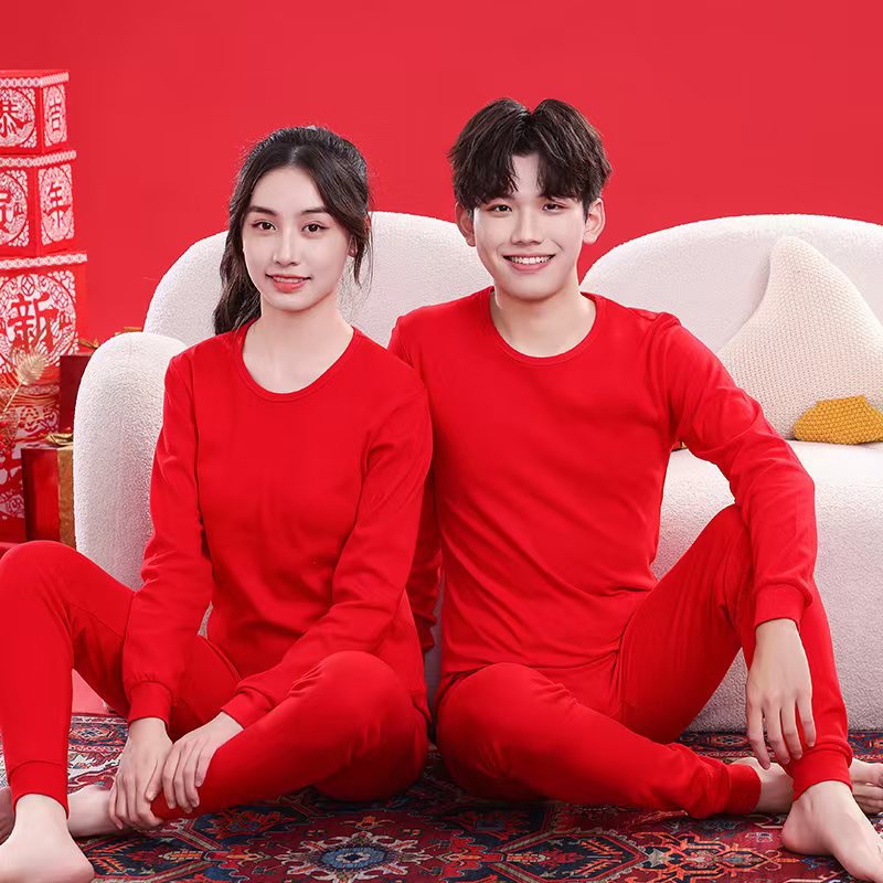 MG 순면 슈트 라운드 넥 퓨어 레드
