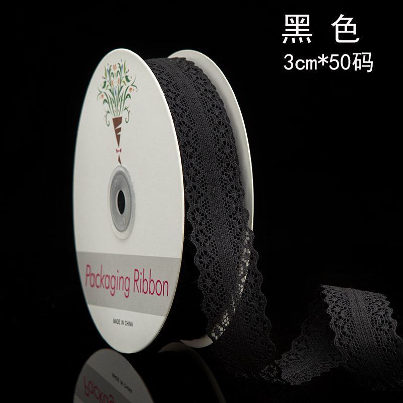 3cm cinta de encaje Ropa Accesorios de boda ramo de flores regalo arco cinta embalaje para hornear