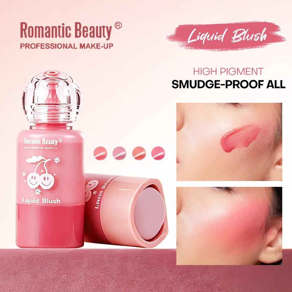 Blush líquido de agua transfronteriza burbuja blush natural coreano brillante rojas llenas maquillaje personalizado para mujeres