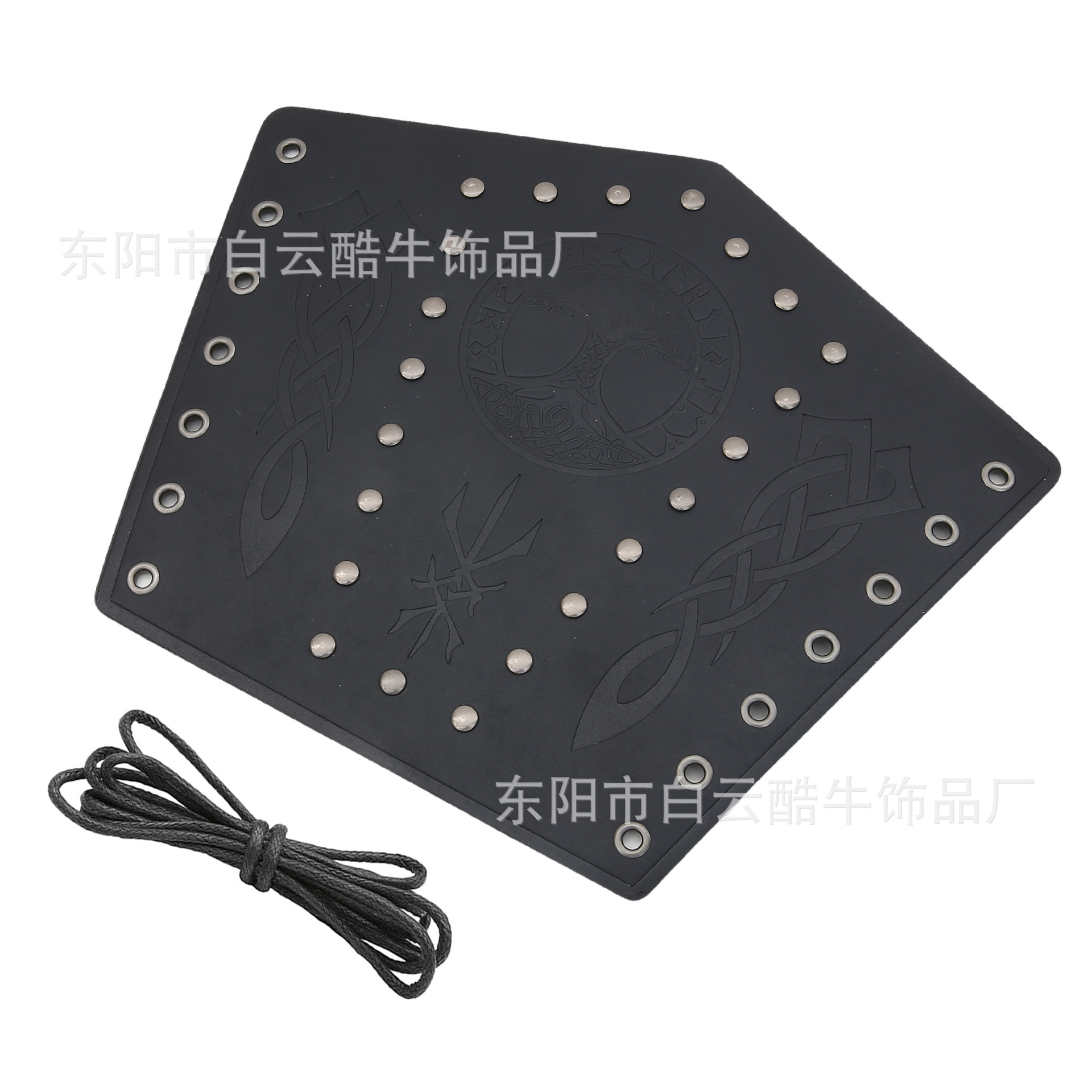 Pulseras exageradas de gran venta de Temu, pulseras con remaches de PU de estilo medieval, protectores de brazos de ciclismo con cuerda encerada personalizada, accesorios de COSPIAY