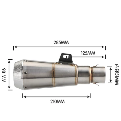 H1 straight universal – Motorcycle exhaust pipe