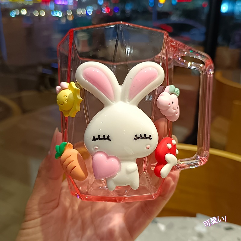 Cartoon children's creative transparent acrylic cute mouthwash for…
