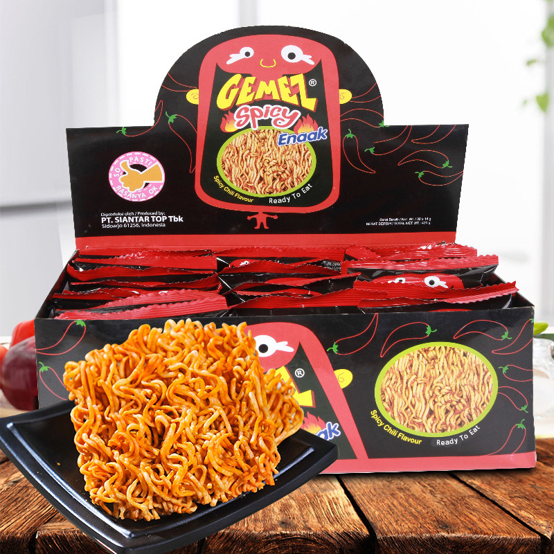 GEMEZ Mini Chicken Flavored Snack Cereal Box 30 Pouches Craving Popcorn Snack Spicy BBQ Chicken Flavor