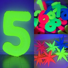 40inch 蛍光色アメリカ版デジタルバルーン光沢のある研削デジタルバルーン子供の誕生日パーティーの装飾アルミフィルム