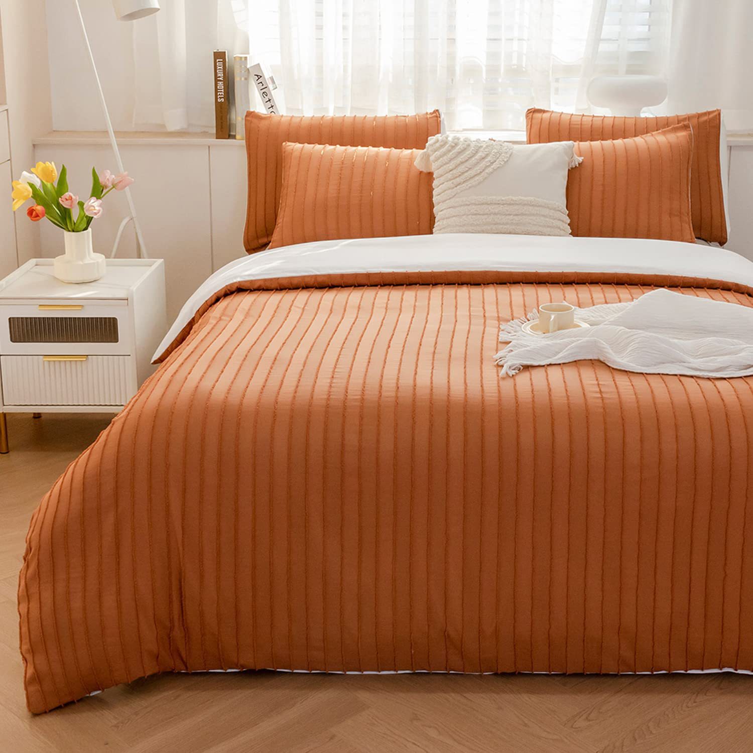 SKU-44-Rust & White-stripe