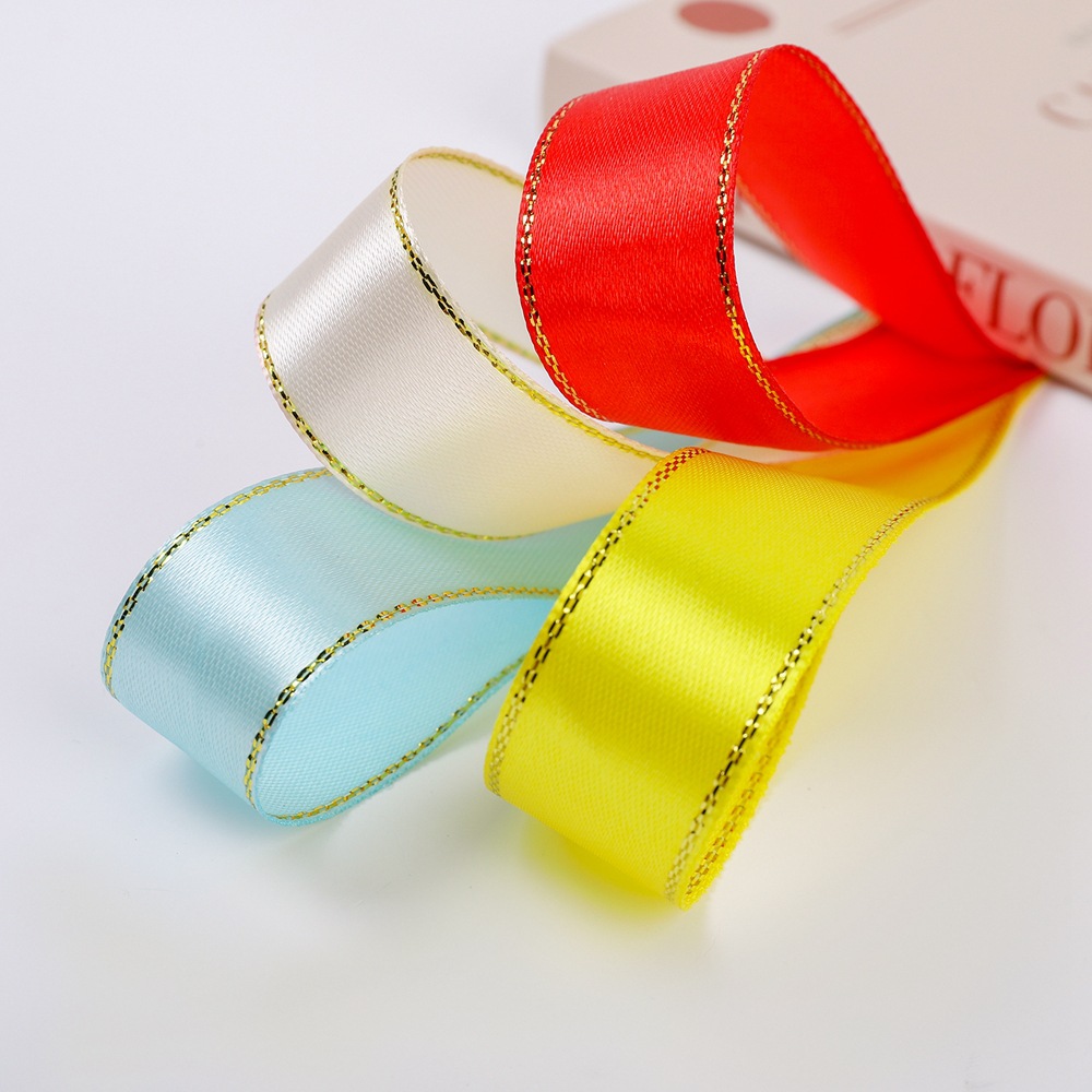 제조업체 도매 생일 케이크 선물 상자 실버 에지 리본 DIY 웨딩 캔디 상자 꽃 리본 꽃다발 골드 에지 리본