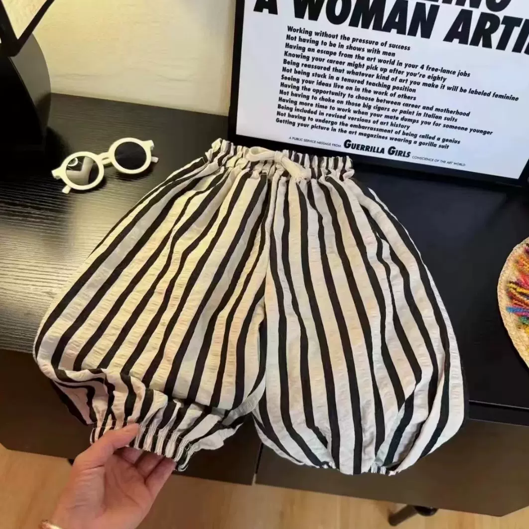 夏季儿童哈伦裤男童女童外穿灯笼裤中大童韩版宽松休闲防蚊裤透气