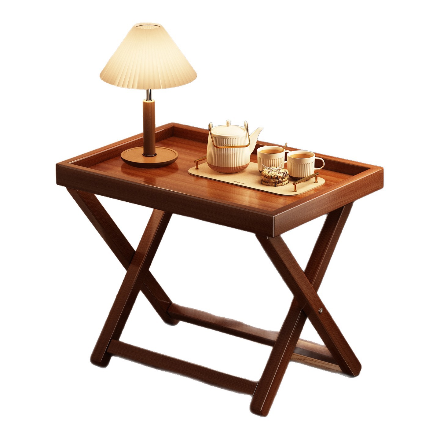 Mesa plegable para picnic al aire libre mesa de té portátil no de madera maciza sala de estar doméstica mini red borde rojo mesas y sillas