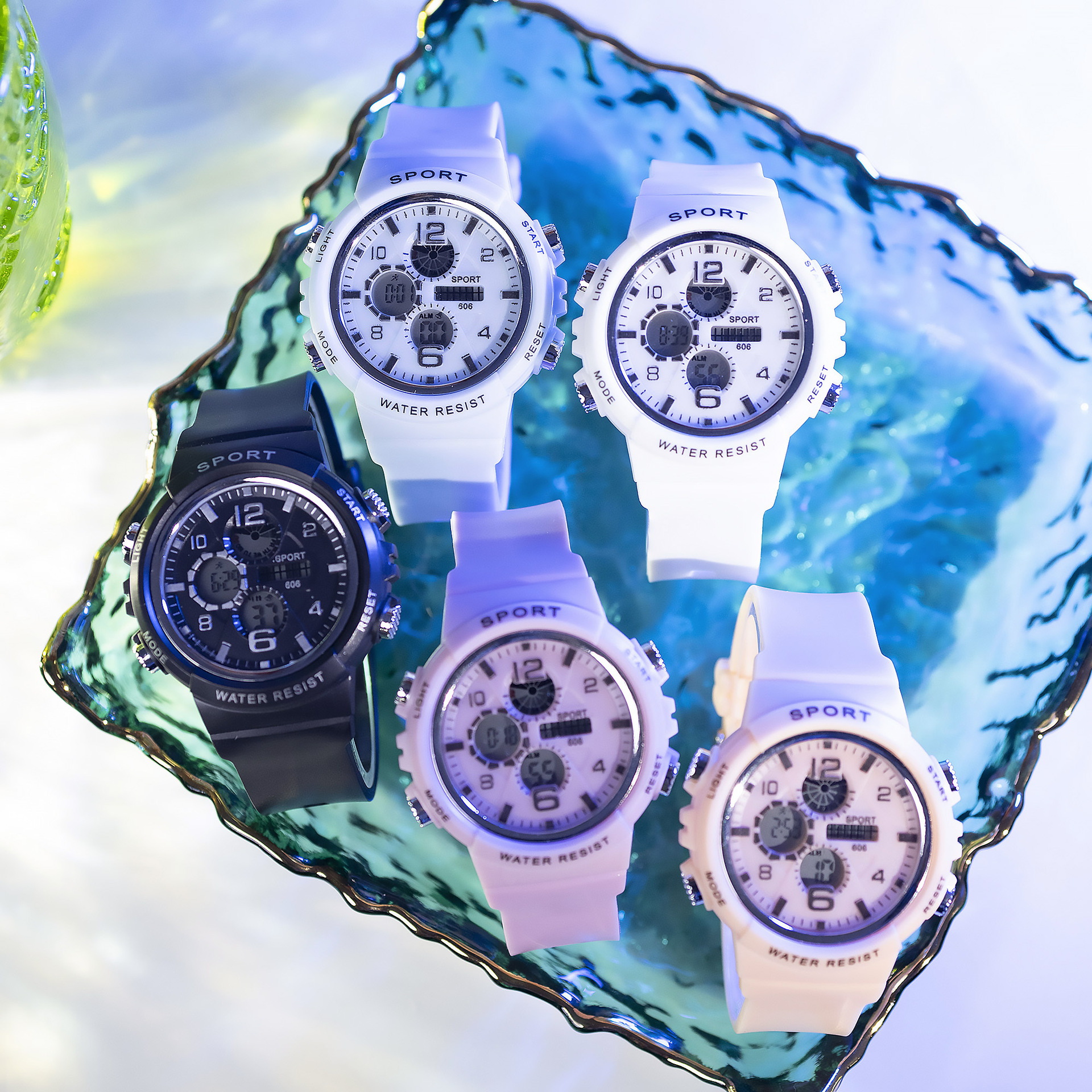 Reloj para niños reloj de tomate de estilo ins reloj de estudiante masculino y femenino de moda función deportiva reloj electrónico luminoso