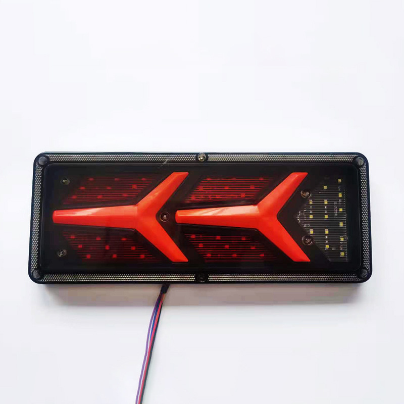 Large Truck Rear Tail Light Truck Rear Tail Light Jiefang J6 Aowei Howo Str Rear Running Water Brake Steering Rear Tail Light