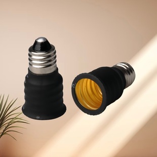 Factory Direct Sale: E11 to E12 Light Bulb Socket Adapter, Black and White Heat Shrink Tubes Available