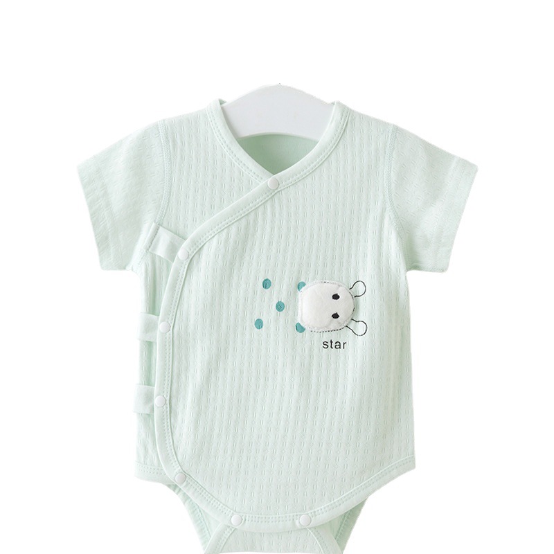 Bebé mono verano mameluco niño triángulo mameluco verano manga corta delgada recién nacido Ropa bebé vaina