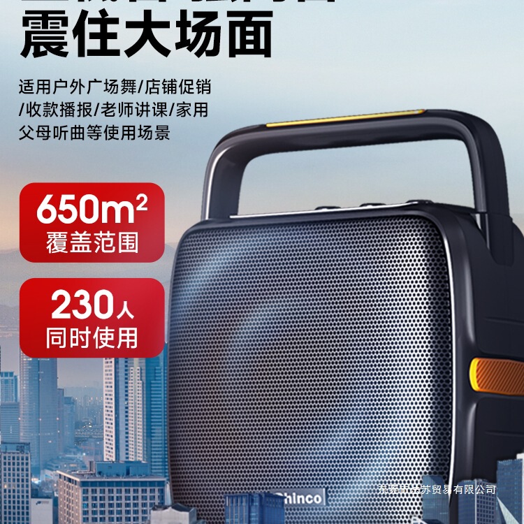 新科广场舞蓝牙音响家用k歌户外小音箱大音量重低音炮带无线话筒|undefined