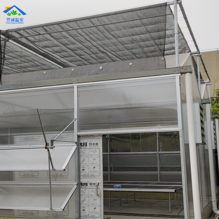 厂家直供智能化阳光板温室实验温室大棚设计经久耐用PC板温室大棚