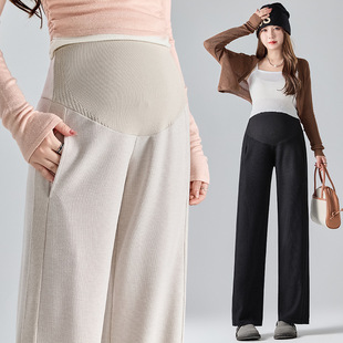 Real Shot Pregnant Women's Pants 2025 Spring New Wide Leg Pants for Outer Wear