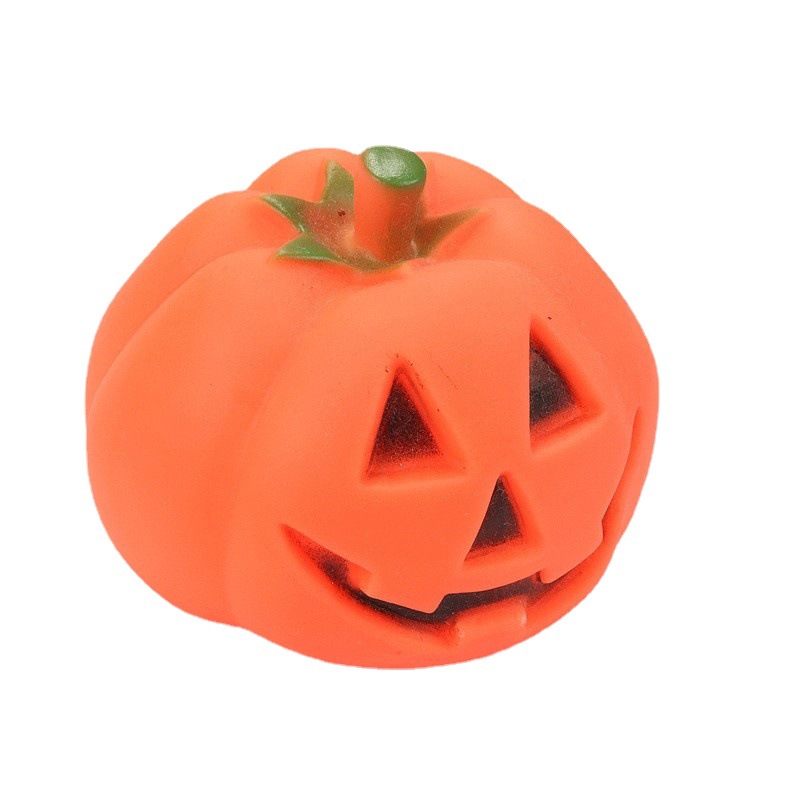 Amazon popular mascota juguetes de Halloween calabaza para aliviar el aburrimiento de la voz de la mascota perro juguetes de rechinar los dientes