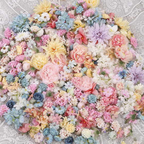3-10cm artificial flower diy handmade hairpin flower material accessories fake flower silk flower wedding flower wall decoration wholesale