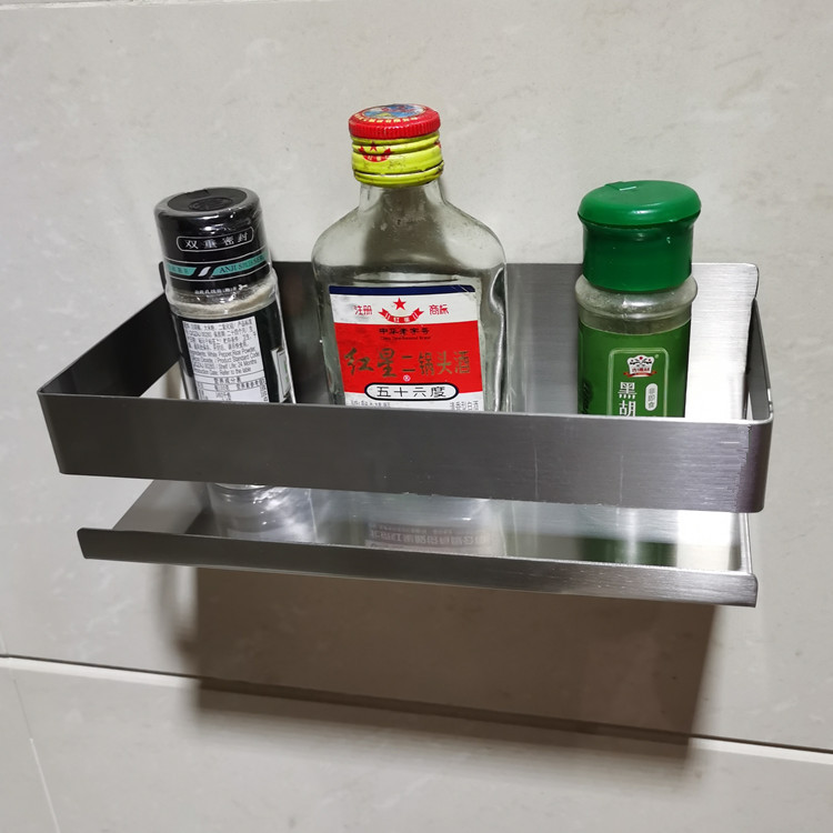 Suministro transfronterizo estante de baño de acero inoxidable 304 simple estante de almacenamiento de baño sin clavos ducha práctico estante de almacenamiento