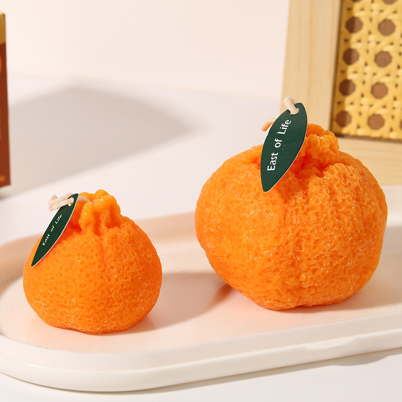 Creative Internet celebrity ugly orange scented candle wholesale fruit-shaped candle wedding souvenir photography prop decoration