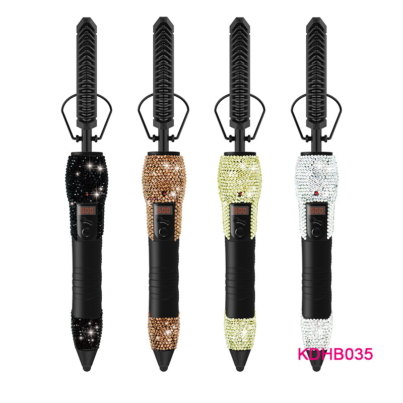 镶钻电卷发梳二合一卷发棒电器卷直两用铜梳卷直功能电动直发梳