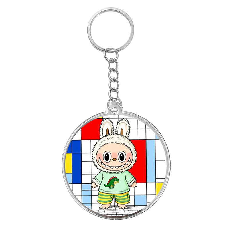 Labubu 周辺漫画かわいいアクリルキーホルダー学生バックパック絶妙なペンダントアクセサリー友人へのギフトとして|undefined
