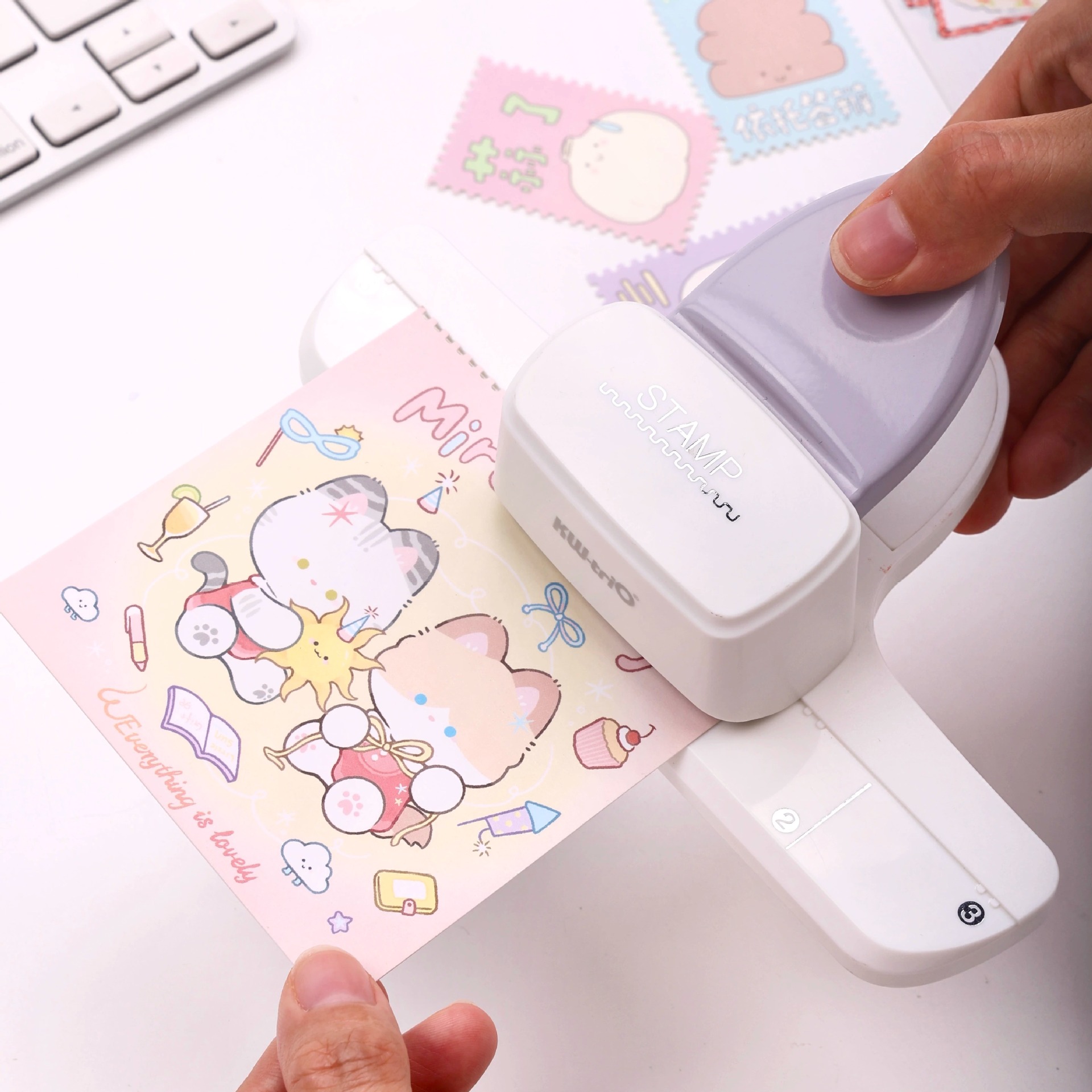 Personalizado 90C7 perforador M5 perforador de sellos perforador A6 cuenta manual perforador de 4mm perforador de hojas sueltas de orificio cuadrado