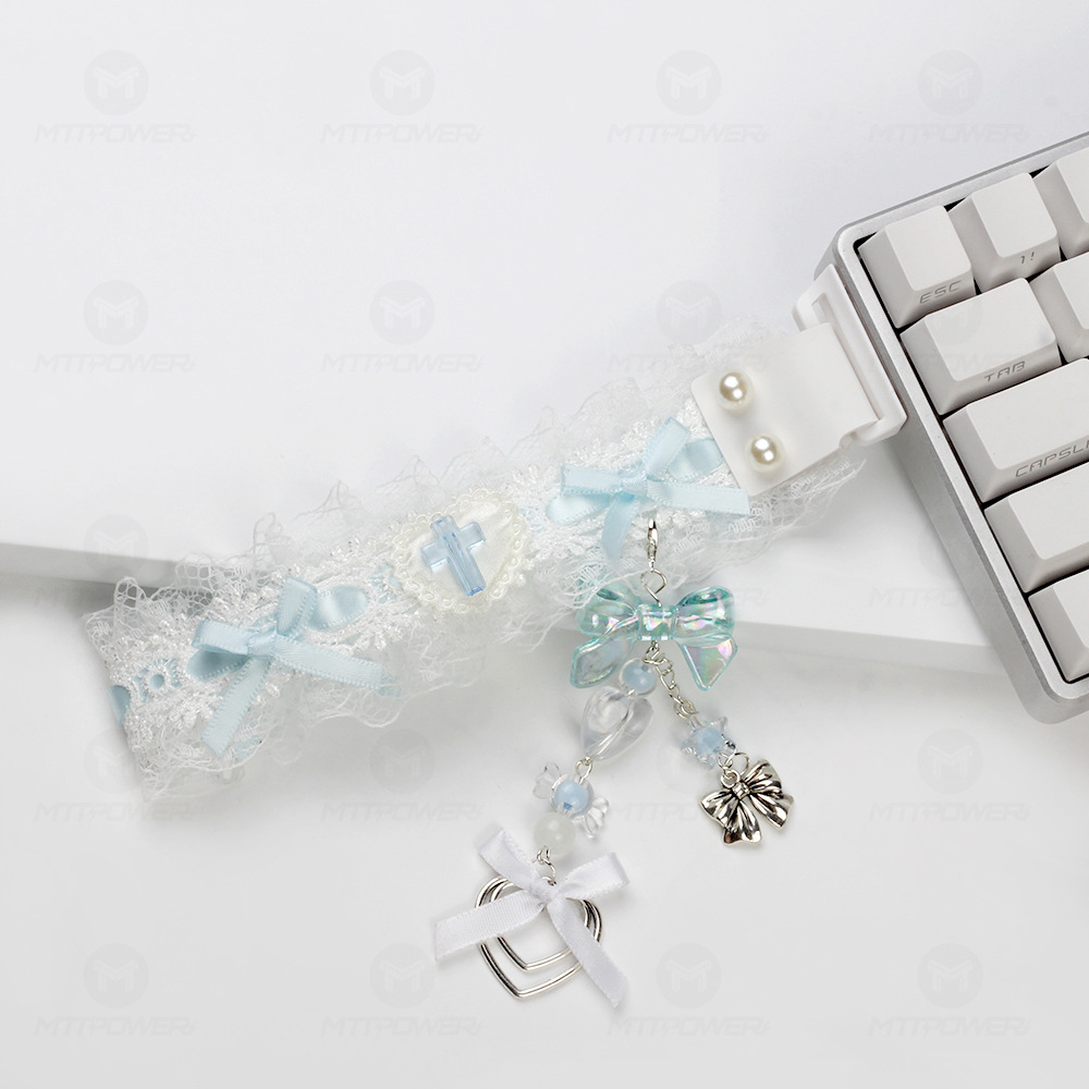 Caballos de teclado de encaje con hebilla teclado decorativo hecho a mano accesorios de teclado wootingATKDIY universal transfronterizo