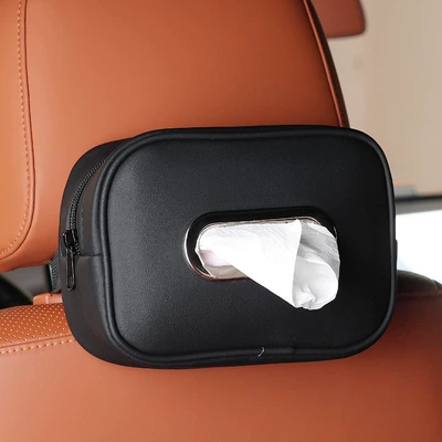 New Energy Vehicle Tissue Car tissue box/set - central-control-armrest-box-chair-back-can-be-placed-noble-black