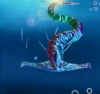 Leviathan red, green and blue silk tricolor